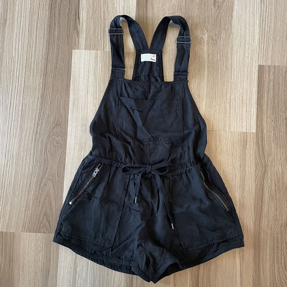 Aritzia Wilfred Free Womens XXS Beatriz Overalls Black Utility Minimalist Grunge